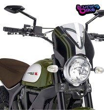 PUIG CARENABRIS RETRO FOR DUCATI SCRAMBLER ICON/CLASSIC/FULL SIZE 2018 CLEAR