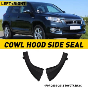 2X Front Wiper Windshield Cowl Extension Trim Black For 2006-2012 Toyota RAV4 EJ - Picture 1 of 8