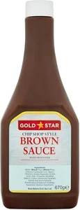 Gold Star Chip Shop Style Brown Sauce/Ketchup/Pickled Onions - Picture 1 of 5