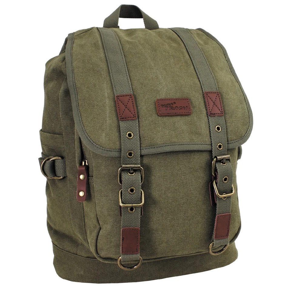 pure Trash Rucksack Canvas Oliv
