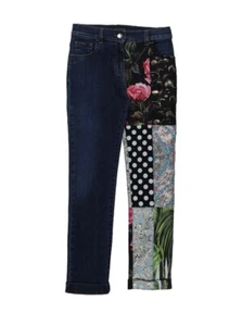DOLCE & GABBANA Kids Jeans Multicolor Patchwork Cotton Denim s.Tag 9 - Picture 1 of 2