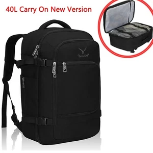 Hynes Eagle 40L Airplane Approved Carry on Backpack Expandable Travel Luggage - Picture 1 of 10