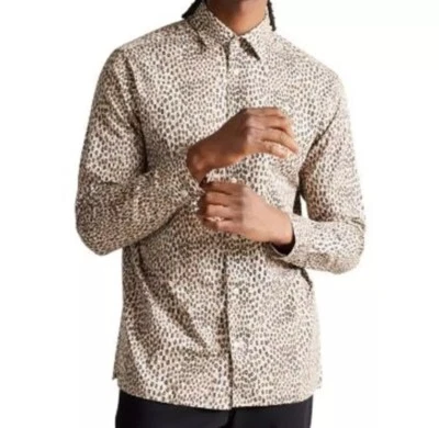 Ted Baker Dunston Retro Dot Long Sleeve Shirt Men's Size 5 XL NEW - Image 1 of 4