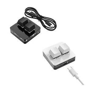 2 Key Copy Paste Keyboard RGB Backlit Hotswap USB Mini Keyboard 2 Keys for - Picture 1 of 13
