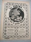 Sabena airlines, an old magazine advertising, Switzerland,  1953.  cs.