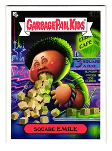 Square Emile 2020 Garbage Pail Kids Three Square Meals Parody Sticker - Picture 1 of 2