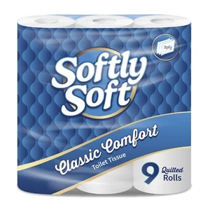 Softly Soft 63 Toilet Rolls 3 Ply Fragrance Free - Bulk Buy - Picture 1 of 8
