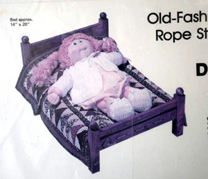 1985 Antique INGLIS Old-Fashioned Rope Strung Doll Bed Kit 14" x 20", NEW Sealed - Picture 1 of 7