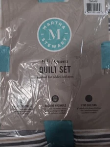 MARTHA STEWART QUEEN QUILT SET - Picture 1 of 4
