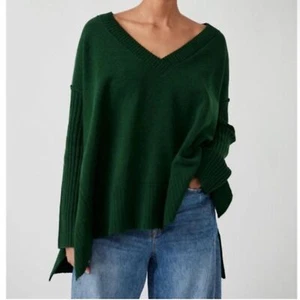 Free People Orion Tunic V Neck Sweater Sz Small - Picture 1 of 11