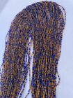 Tie On Waist Beads Smaller Bead Gold blue Chain Waistline Jewelry Weight Loss