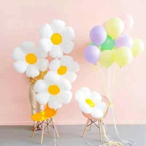 Giant Daisy Balloons Summer Birthday Baby Shower Party Decorations, Set of 2 - Picture 1 of 1
