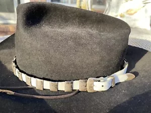 NATIVI AMERICANI NAVAJO INDIANI CHRISTIN WOLF STERLING 28 cintura conca cappello fascia - Foto 1 di 12