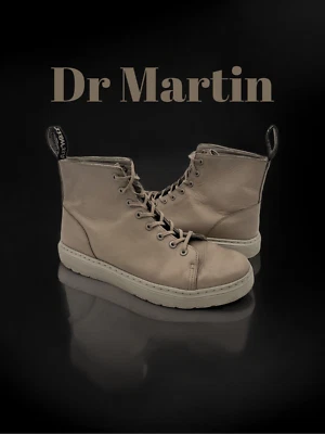 Dr Martens Stiefel TALIB SENDAL Herren 12 TAUPE High-Top weiches Leder AirWair - Bild 1 von 4