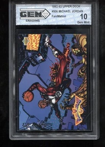 Michael Jordan 1992-93 Upper Deck FaniMation #506 Agent 23 Bulls GEM MINT 10 - Picture 1 of 2