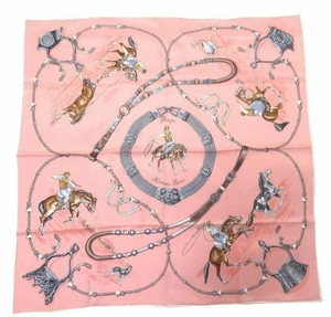 Hermes Carré 70 Pampa Seidentuch rosa mit Etikett Karton gebraucht. - Bild 1 von 5