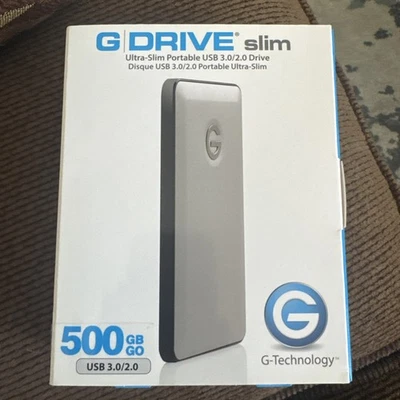 G-Technology 500GB G-DRIVE slim Portable Hard Drive #0G01995 PC & MAC. - Image 1 of 4