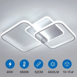 Plafoniera LED Moderna Soffitto 40W Lampada Da Soffitto Bianca Fredda Soggiorno - Foto 1 di 10
