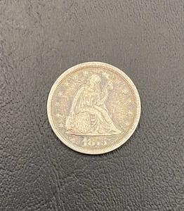 1875 S Twenty Cent Piece Silver 20c San Francisco Mint - Picture 1 of 7