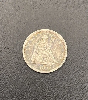 1875 S Twenty Cent Piece Silver 20c San Francisco Mint - Image 1 of 4