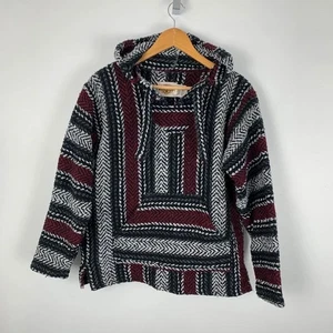 Earth Ragz Baja Hoodie Size Small Drug Rug Hooded Top Retro Hippy Festival - Picture 1 of 14