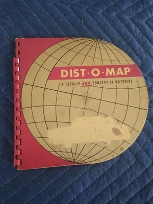 Vintage Map US Dist-O-Map 1964 A Totally New Concept In Motoring Travel Planner  - Image 1 of 4