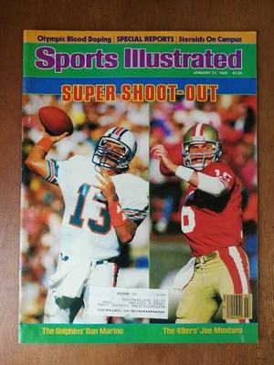 Sports Illustrated 21 de janeiro de 1985 Dan Marino Joe Montana terceira capa 325 - Imagem 1 de 2