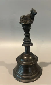 VTG Bronze Ghanta Bell. Nandi Bull /Heavy/ 8" Tall/Meant for Prayer - Picture 1 of 5