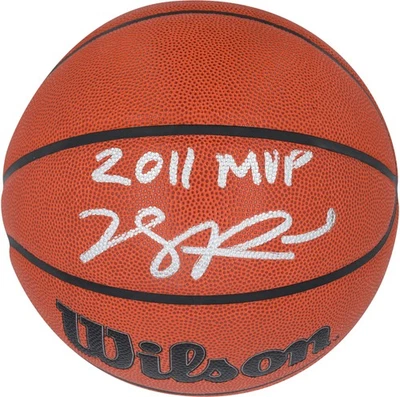 Derrick Rose Chicago Bulls Signed Wilson Authentic Series Basketball w/MVP Insc - Image 1 of 3