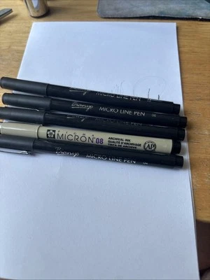 7 Biango Micro Lin Pen And Pigma Micron Pens - Image 1 of 4