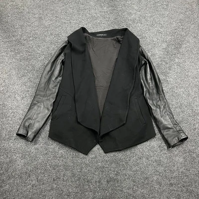 Chaqueta manga cuero THEORY Laura para mujer talla P negra Foto 1 de 4