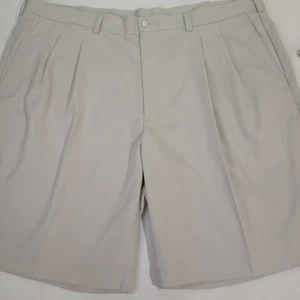 Pantalones Cortos PGA Tour Para Hombre Talla 42 Caqui Chino Plisado Cremallera Frontal Golf Aire Libre Preppy - Imagen 1 de 7