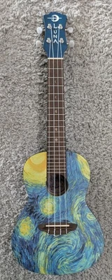 Luna UKE STR C Concert Size Starry Night Design Acoustic Ukulele  - Image 1 of 4