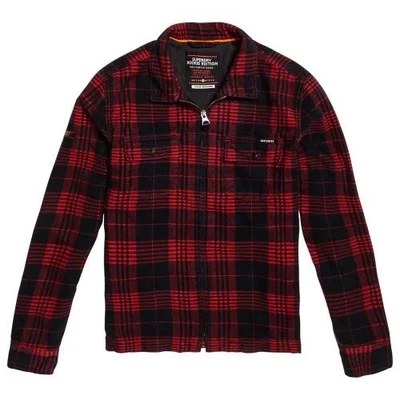 Superdry “The Rookie” UK (XL) Slim Overshirt / Shacket Red & Black BNWT RRP £99 - Image 1 of 4