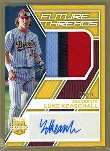 2023 Panini Elite Extra Baseball Future Threads RC, AU,Patch Luke Keaschall 9/10 - Picture 1 of 1