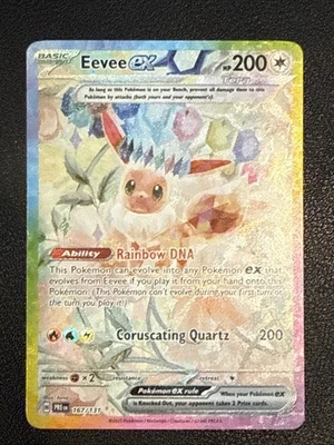 Pokémon Eevee EX TCG Prismatic Evolutions Card 167/131 Special Illustration Rare - Image 1 of 4