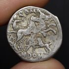 Ancient Roman Republic Denarius Silver Coin 128Bc Domitius Ahenobarbus Roma Lion