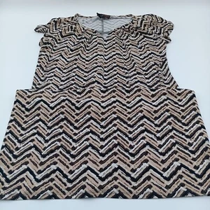 Dana Buchman Dress Womens Medium Multicolor Wavy Lines - Picture 1 of 6