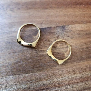 Anillo Apilable Vintage CW 925 Tono Dorado Sobre Plata Esterlina Joyería Marcada - Imagen 1 de 6