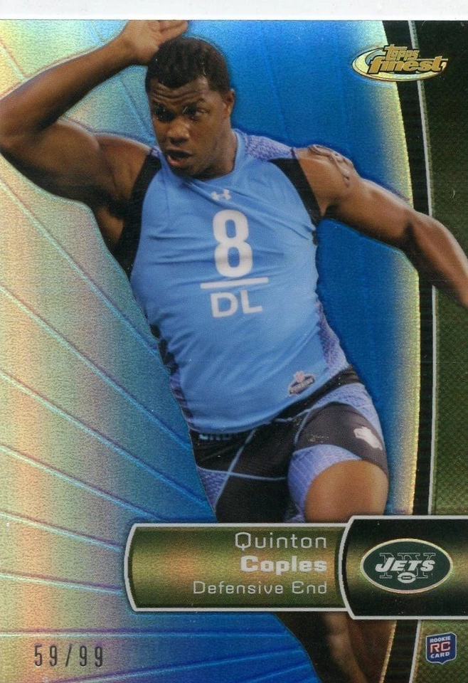 Quinton Coples 2012 Topps Finest #136 Refractor Rookie Card #D /99 New York Jets - Image 1 of 1