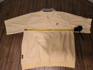 Ashworth Weather System Pullover Rain Jacket Yellow Short Sleeve Golf (M) Rita - Picture 1 of 11