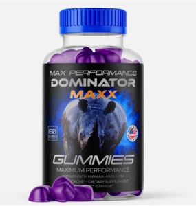 (1 Pack) Dominator Maxx Gummies for Men, Advanced Formula Supplement 60 Gummies - Picture 1 of 4