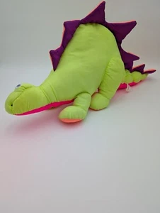 Vintage Dinosaurier Stegosaurus Plüschtier Trendmasters 1992 Neon Puffalump Dino 24 Zoll - Bild 1 von 18