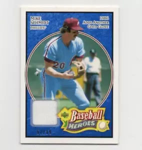 2005 Upper Deck Baseball Heroes Memorabilia Jersey Blue Mike Schmidt #d 51/99 - Picture 1 of 1