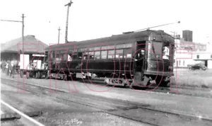 Jamestown, Westfield & Northwestern (JWNRR) Passenger Car 301 at Station - 8x10 - Picture 1 of 1