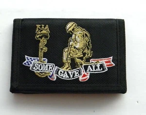 KIA KILLED IN ACTION HONOR HEAVY DUTY NYLON EMBROIDERED WALLET TRIFOLD - Picture 1 of 3