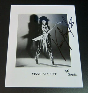 Vinnie Vincent - Signed 8x10 Chrysalis Records publicity photo Kiss guitarist - Picture 1 of 1