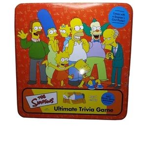 The SIMPSONS ULTIMATE TRIVIA BOARD GAME IN TIN CASE - COMPLETE SET - Picture 1 of 12