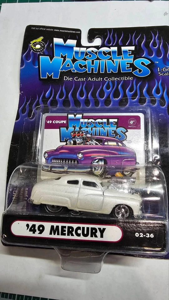 MUSCLE MACHINES 49 MERC COUPE DIE CAST CAR 1/64 SCALE 1949 MERCURY -  BLOWN - Image 1 of 1
