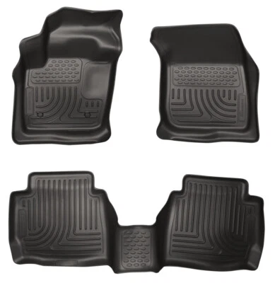 Combo de revestimientos de piso negros Husky Liners 99751 WeatherBeater para Ford Fusion Foto 1 de 4